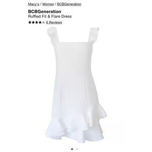 BCBG Ruffled Fit & Flare Dress